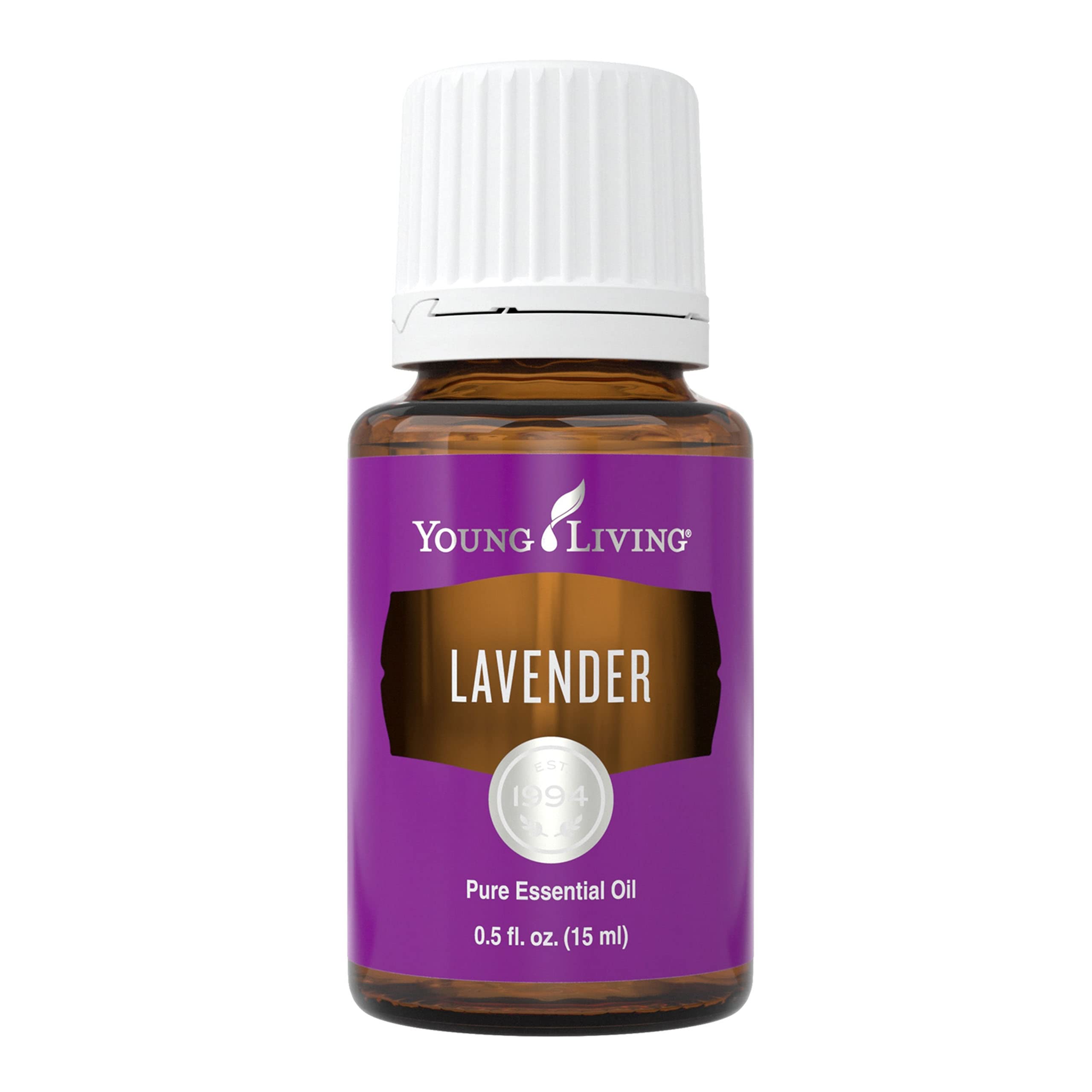 Young Living botella frontal mostrando 15 ml y diseño, beneficio de pureza