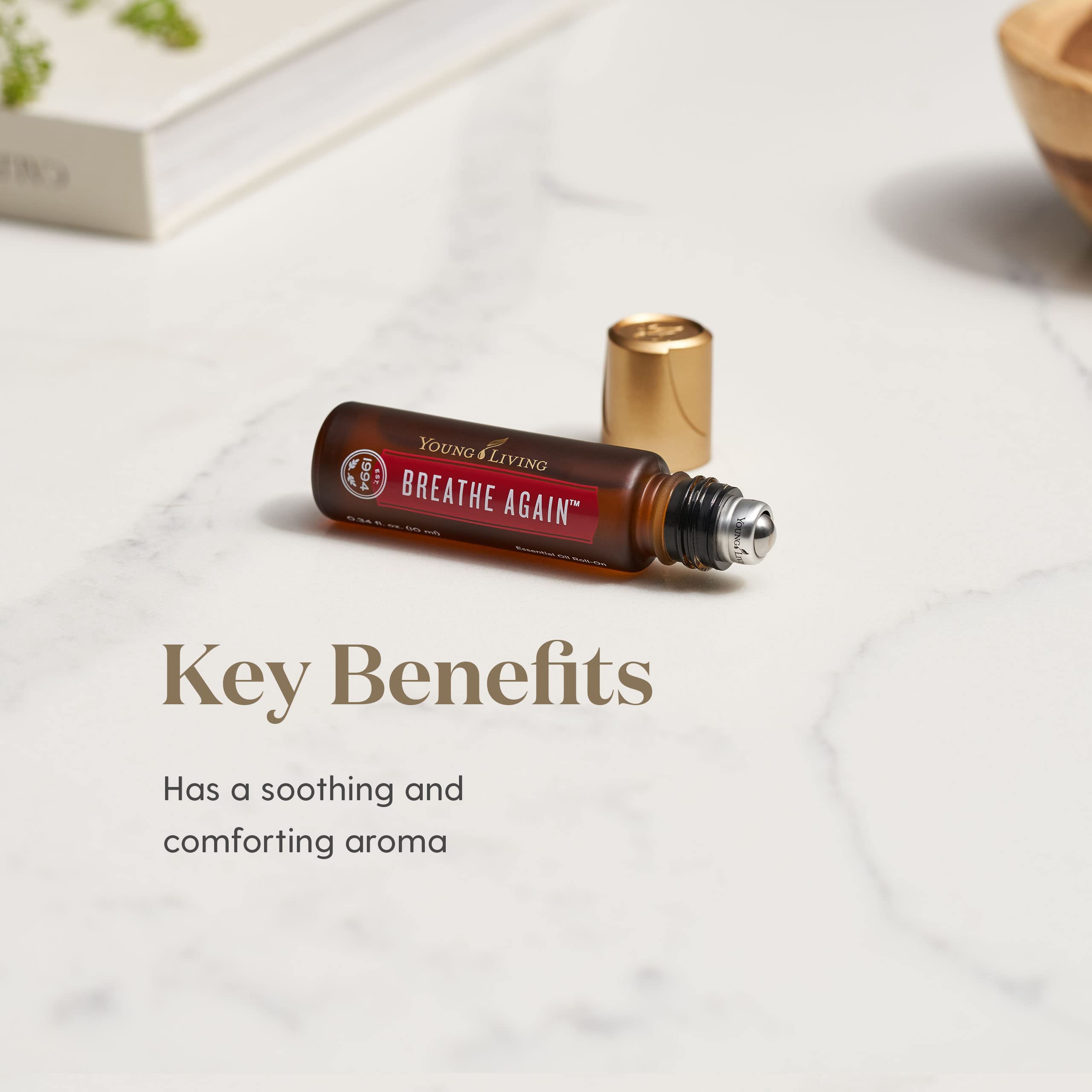 Young Living gota de aceite sobre piel mostrando pureza
