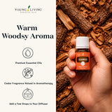 Young Living aceite en difusor creando ambiente cálido y relajante