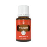 Young Living botella frontal 15 ml con aroma cedro, presenta confianza