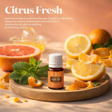 Young Living Citrus Fresh gota del aceite mostrando textura clara y calidad