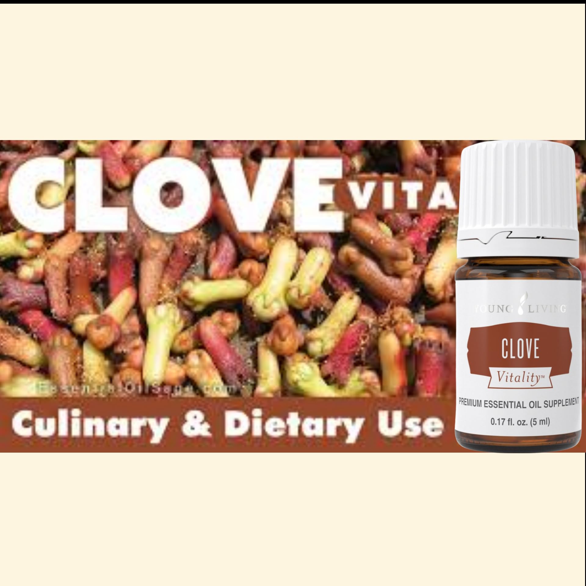 Young Living aceite de clavo usado en un bizcocho casero listo para servir
