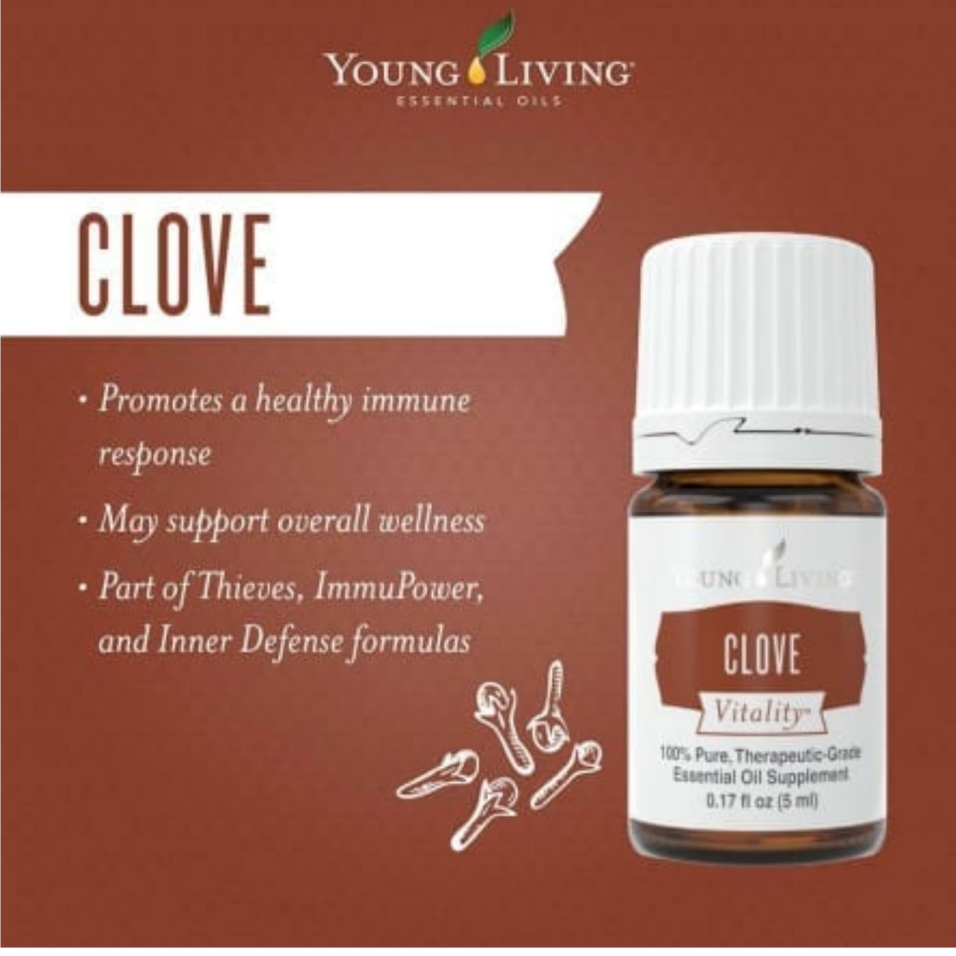 Young Living Clove Vitality añadida a una taza de té caliente aromático