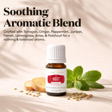 Young Living DiGize primeros planos de ingredientes botánicos frescos