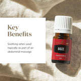 Young Living gota de DiGize en la mano, muestra textura y dosificación segura
