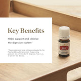 Young Living DiGize Vitality añadido en un vaso de agua, uso práctico y cómodo