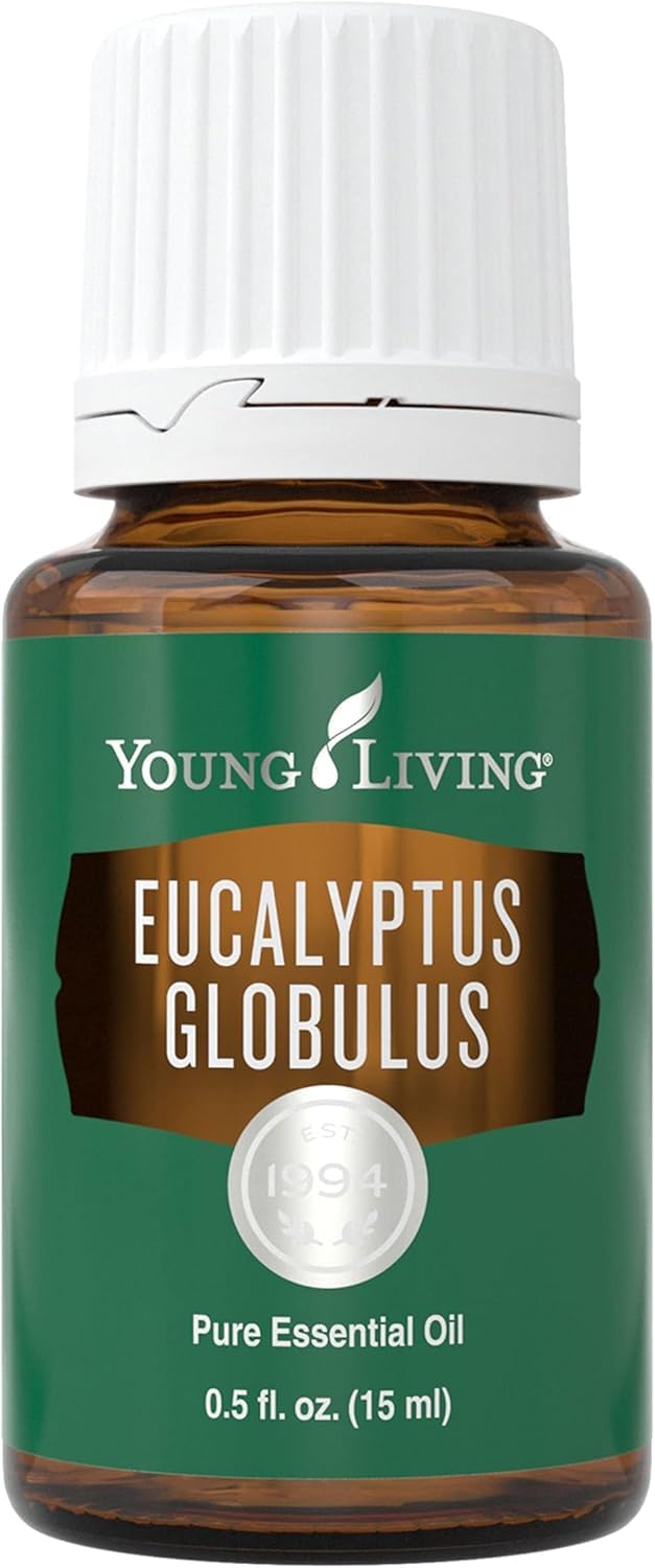 Young Living botella frontal mostrando el aceite y beneficio aromático refrescante