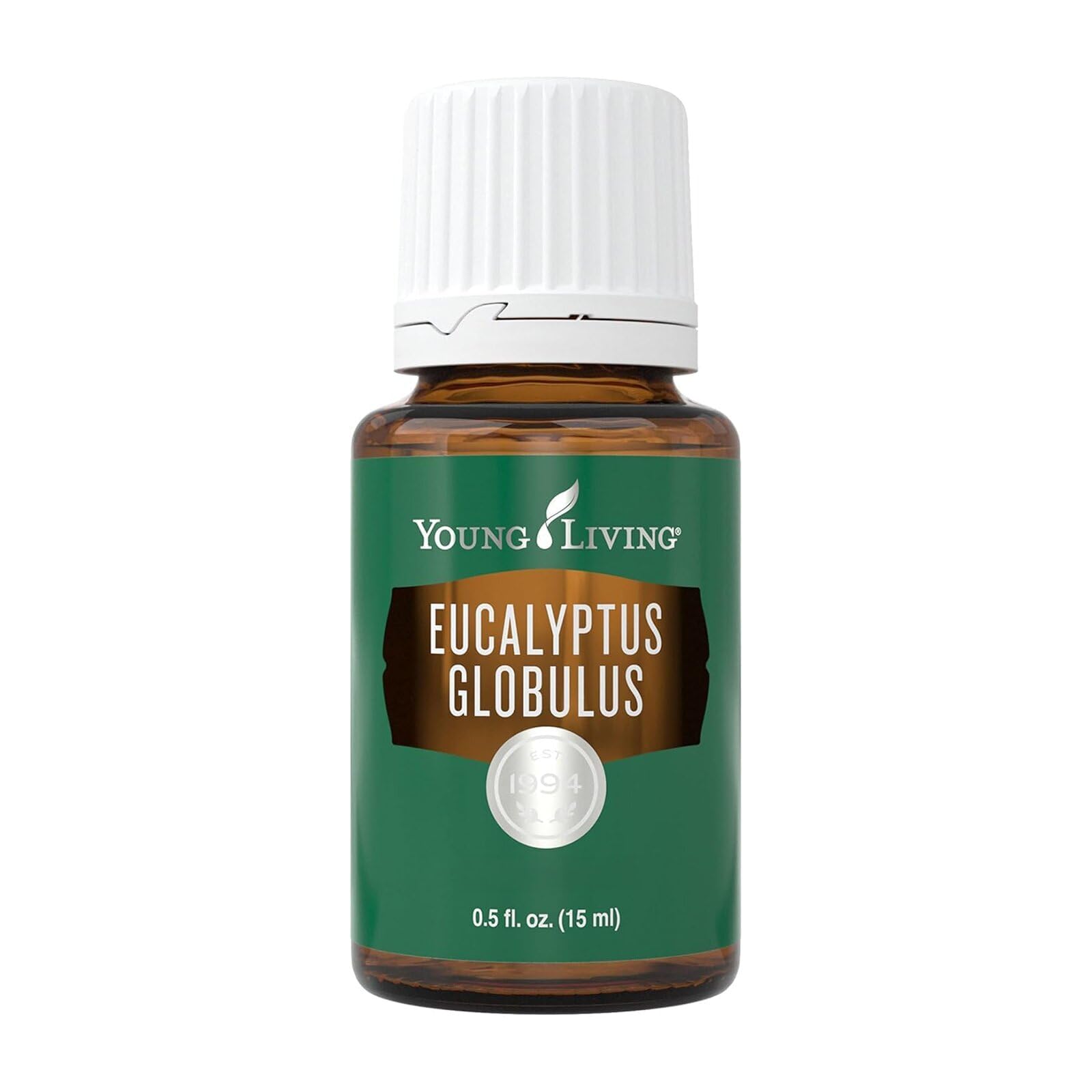 Young Living aceite Eucalyptus Globulus botella frontal mostrando etiqueta clara y calidad