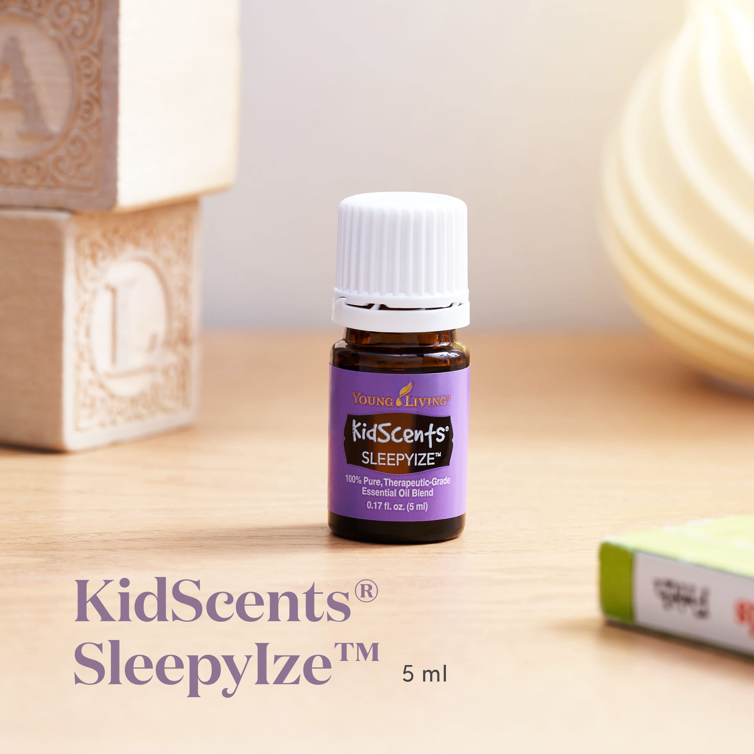 Young Living KidScents SleepyIze detalle del frasco y tapa para fácil aplicación