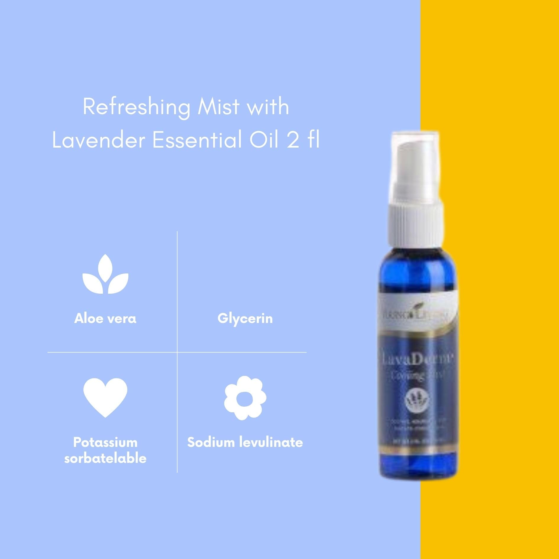Aplicación de Young Living Lavaderm en rostro para alivio y frescor inmediato