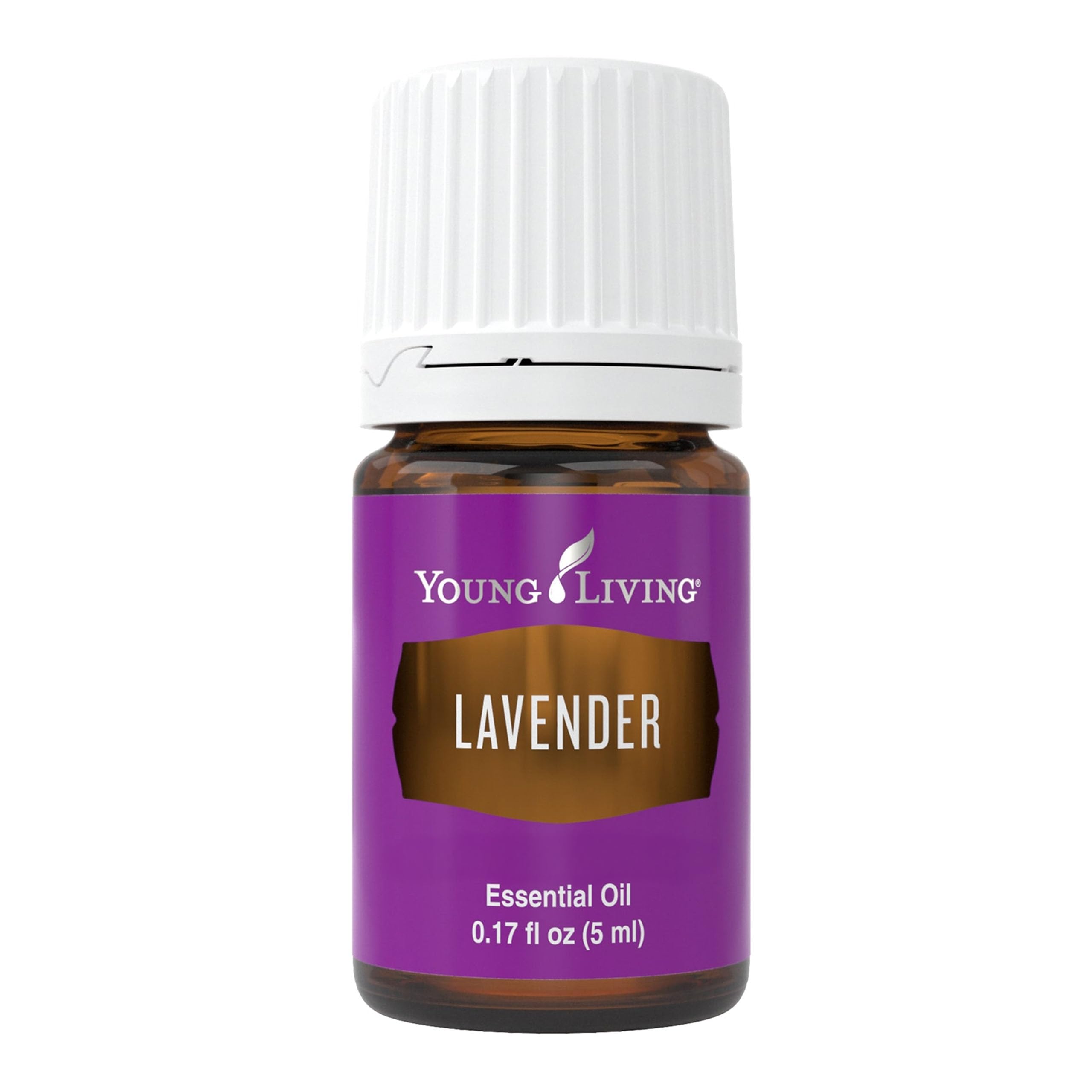Young Living lavanda botella frontal mostrando etiqueta y diseño práctico
