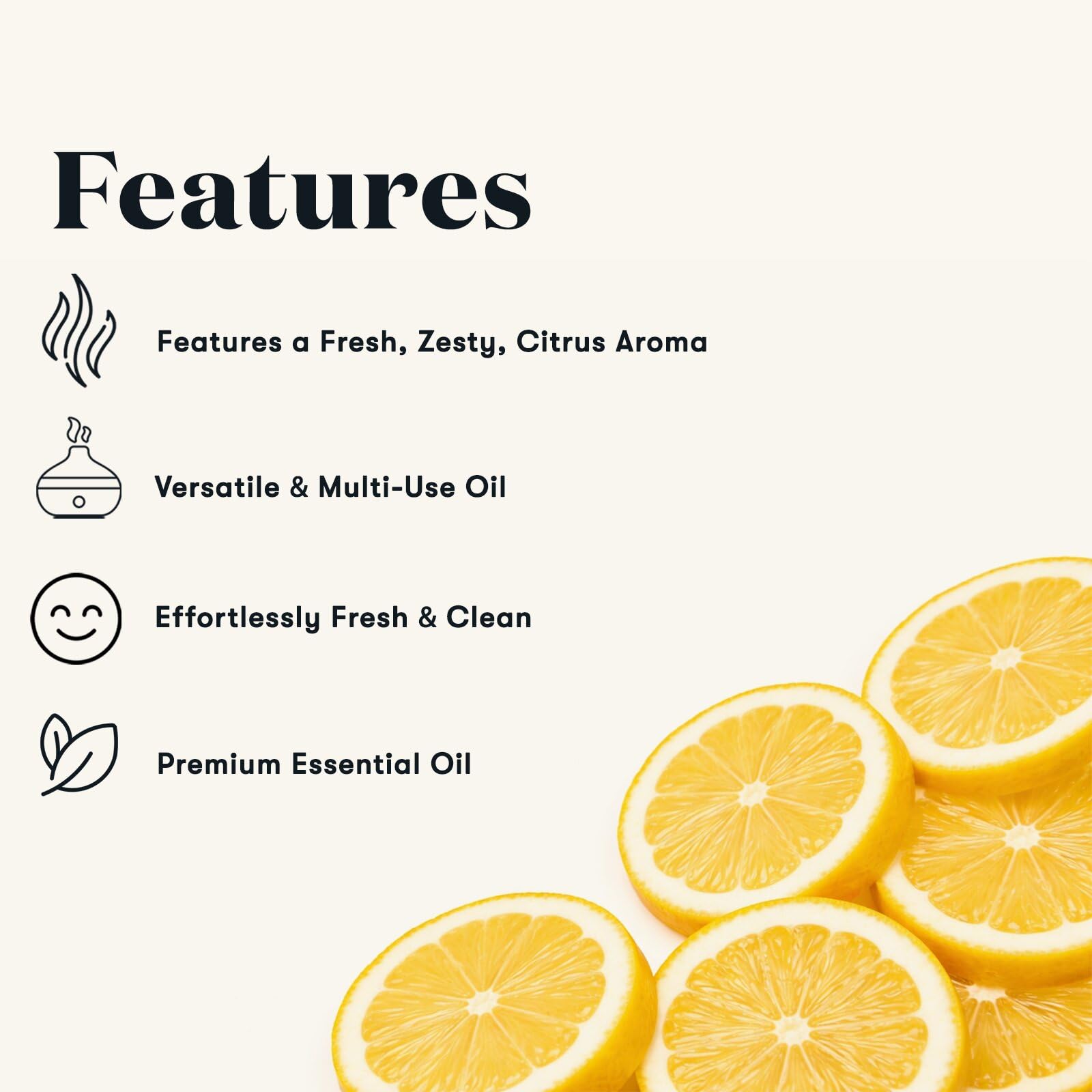 Gota de aceite de limón Young Living sobre vidrio, muestra claridad y aroma