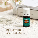 Young Living detalle del gotero con aceite de menta para dosificación precisa