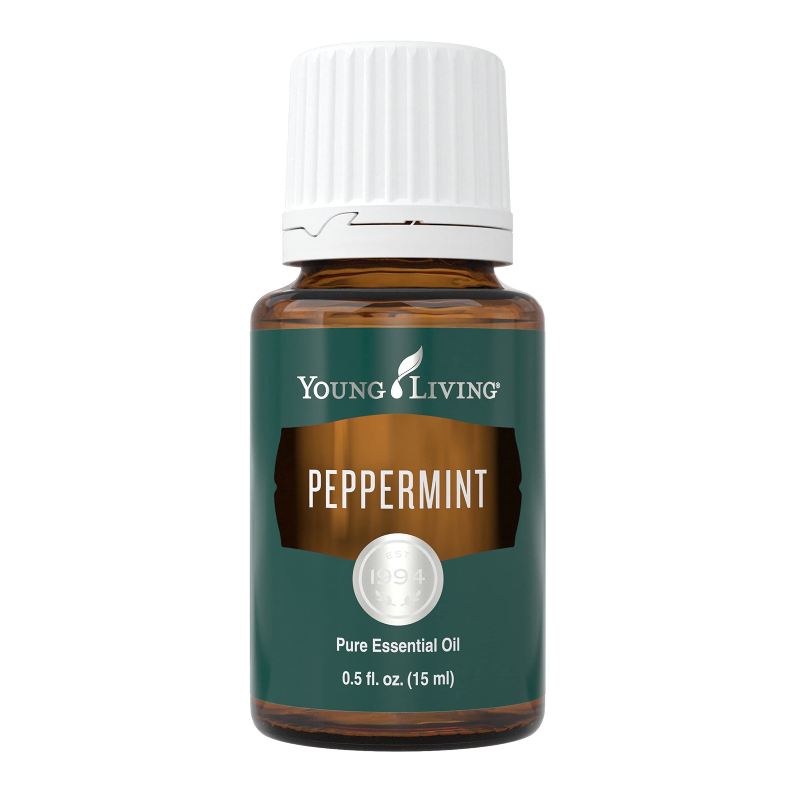 Young Living botella frontal con etiqueta clara y beneficio aromático