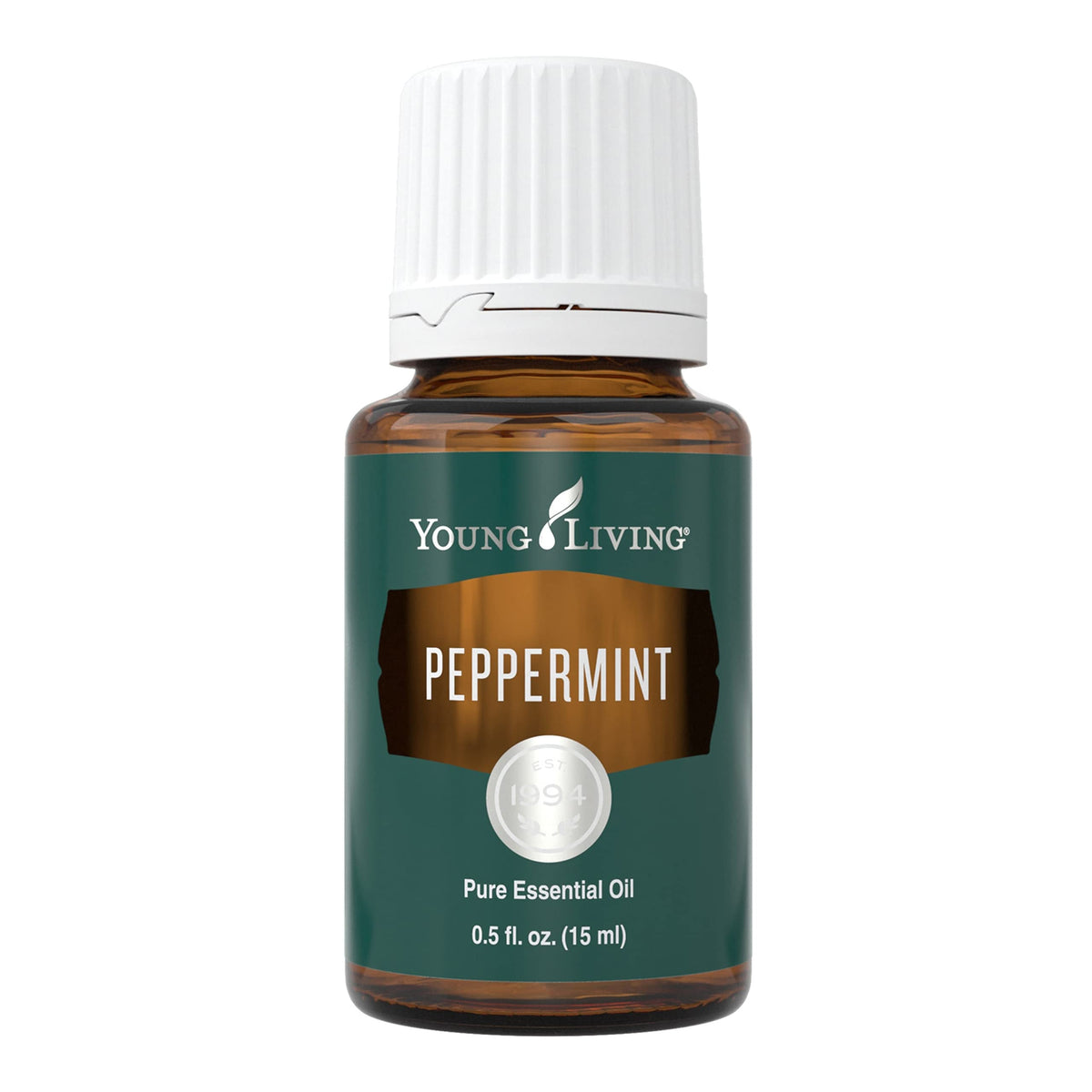 Young Living botella frontal con etiqueta clara y beneficio aromático