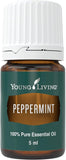 Young Living botella frontal de menta mostrando etiqueta clara y pureza