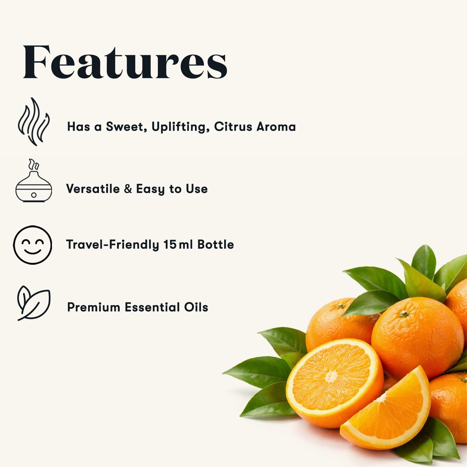 Gota de aceite de naranja Young Living sobre piel mostrando textura