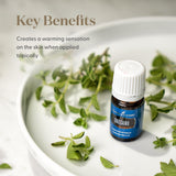 Young Living etiqueta del aceite de orégano con información clara