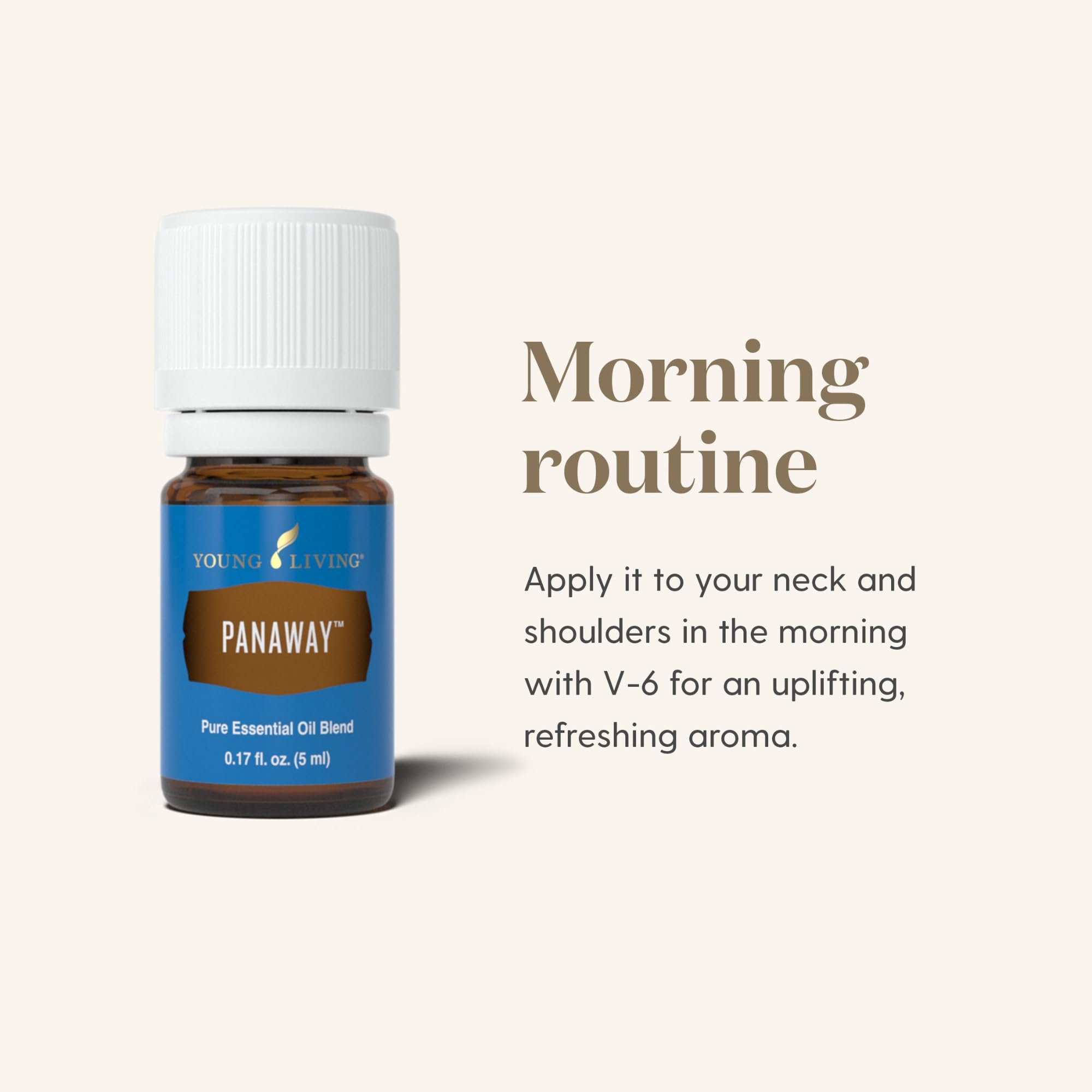 Young Living PanAway aplicación en manos para masaje y sensación refrescante