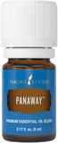 Young Living PanAway frasco frontal mostrando packaging compacto y práctico