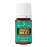 Young Living frasco Peace & Calming II 5 ml vista frontal, tamaño portátil para llevar