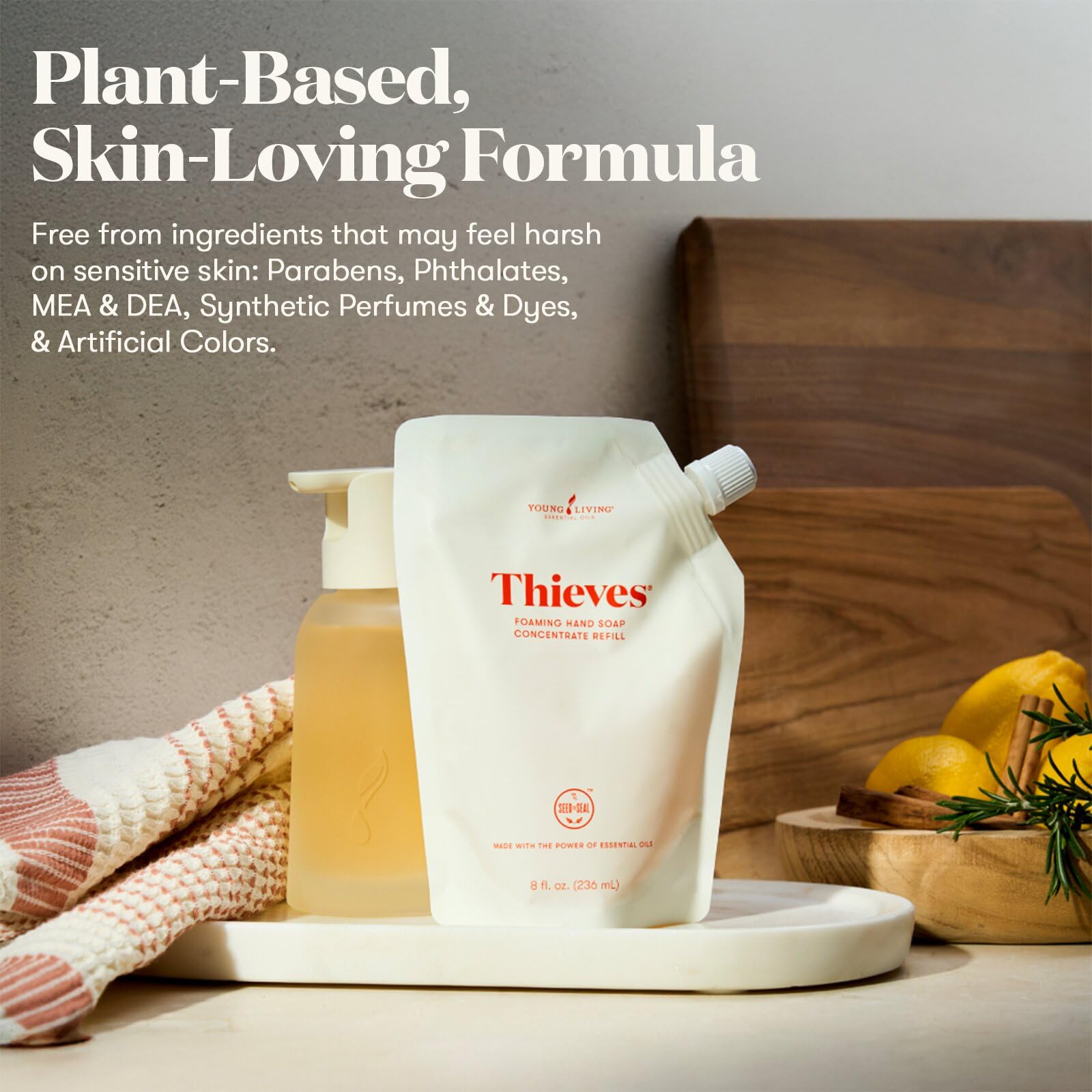 Young Living envase ecológico que reduce residuos plásticos