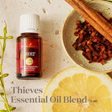 Young Living etiqueta en primer plano con ingredientes y beneficios claros