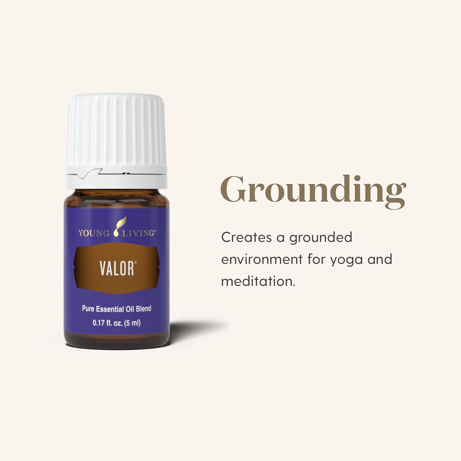 Young Living frasco Valor en ambiente hogareño promoviendo calma y enfoque