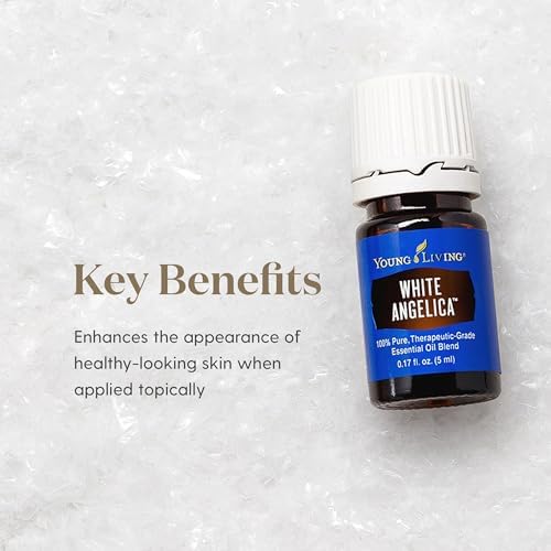 Young Living etiqueta en primer plano, información de mezcla y confianza