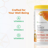 Youngevity etiqueta de ingredientes, detalle de vitaminas y minerales