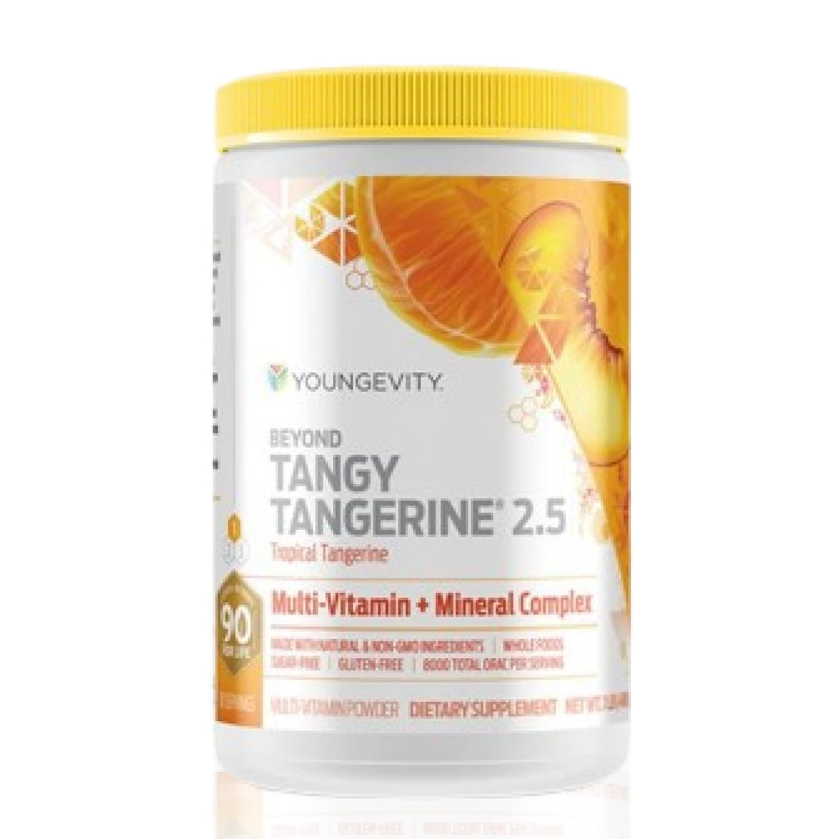 Youngevity envase frontal del producto mostrando la marca y beneficio nutricional