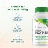 Youngevity cápsulas al lado de una moneda para comparar tamaño