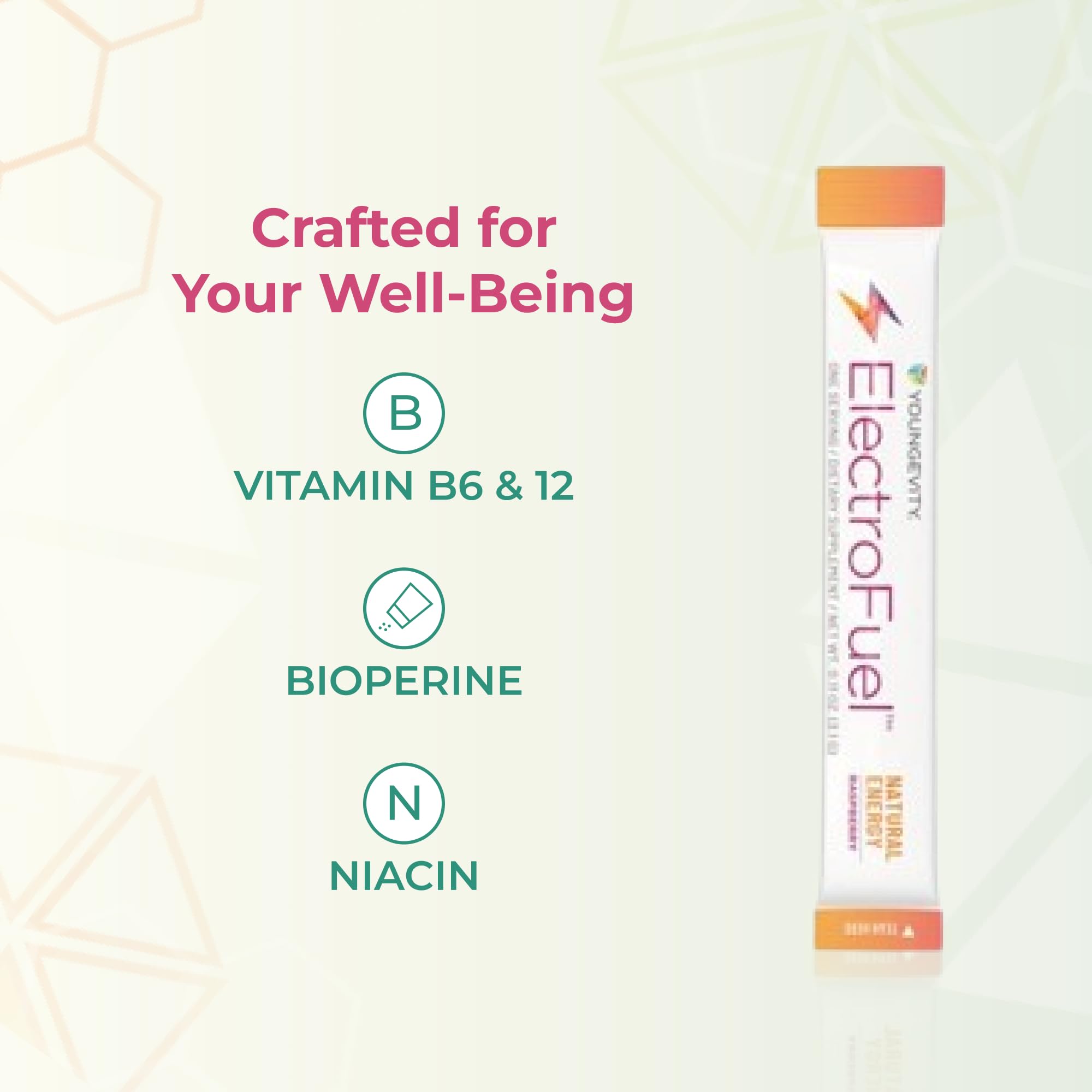 Youngevity sticks al lado de botella para comparar tamaño