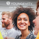 Youngevity bebida junto a equipo deportivo para uso activo