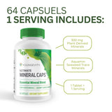 Youngevity etiqueta de ingredientes destacando fuentes minerales naturales