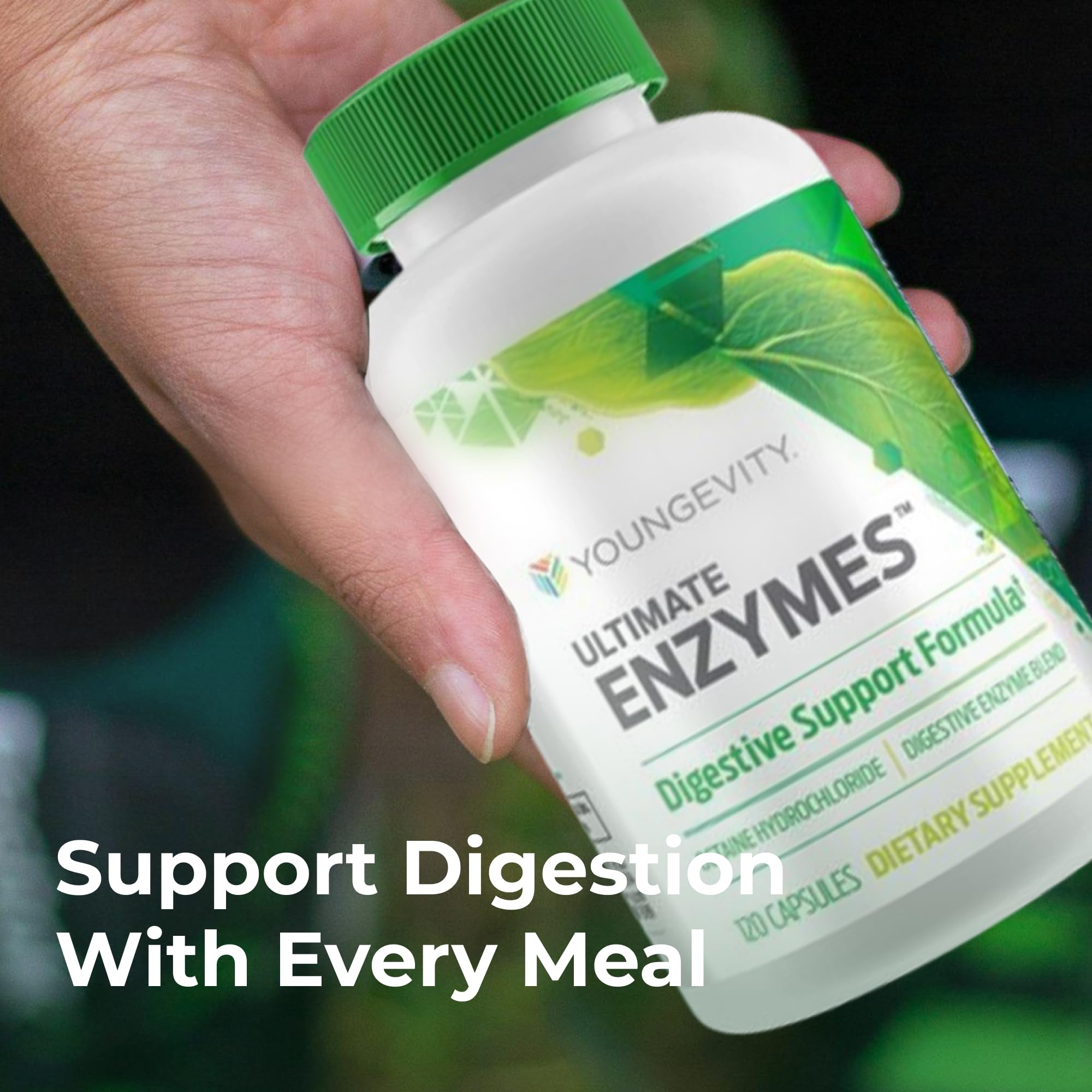 Youngevity etiqueta nutricional enfocada para ver ingredientes clave