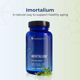 Youngevity Imortalium tabletas en primer plano que muestran textura y recubrimiento