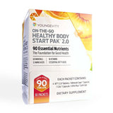 Youngevity paquete frontal mostrando envase y beneficios de conveniencia