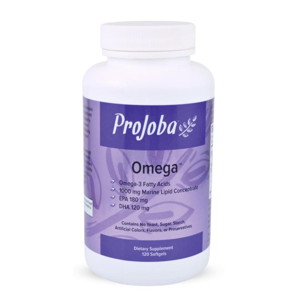 Youngevity envase frontal mostrando 120 perlas y beneficios omega