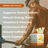 Youngevity Projoba Pollen Burst bebida disuelta en vaso lista para beber