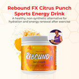Youngevity Rebound FX primer plano del polvo mostrando textura y mezcla homogénea