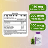 Etiqueta trasera Youngevity Sweet eze con ingredientes y datos útiles