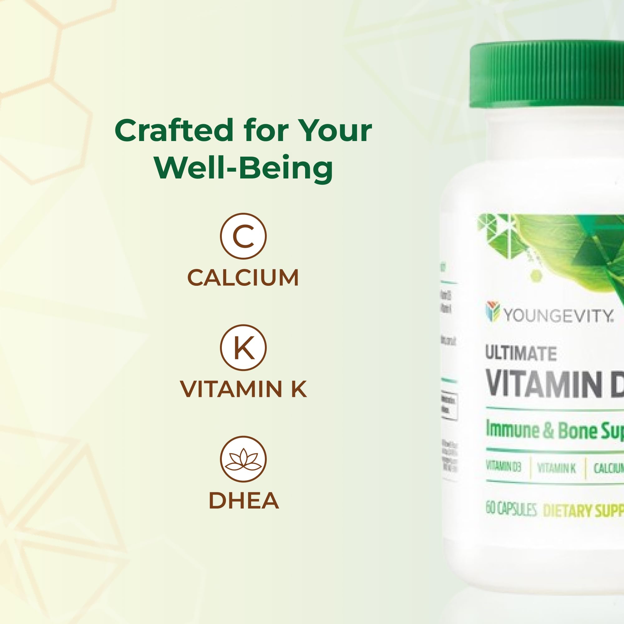 Youngevity suplemento sobre mesa de desayuno como parte de rutina matinal saludable