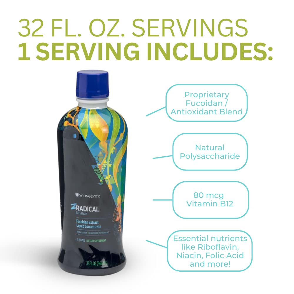 Youngevity ZRadical servido en vaso, fácil mezcla y consumo diario