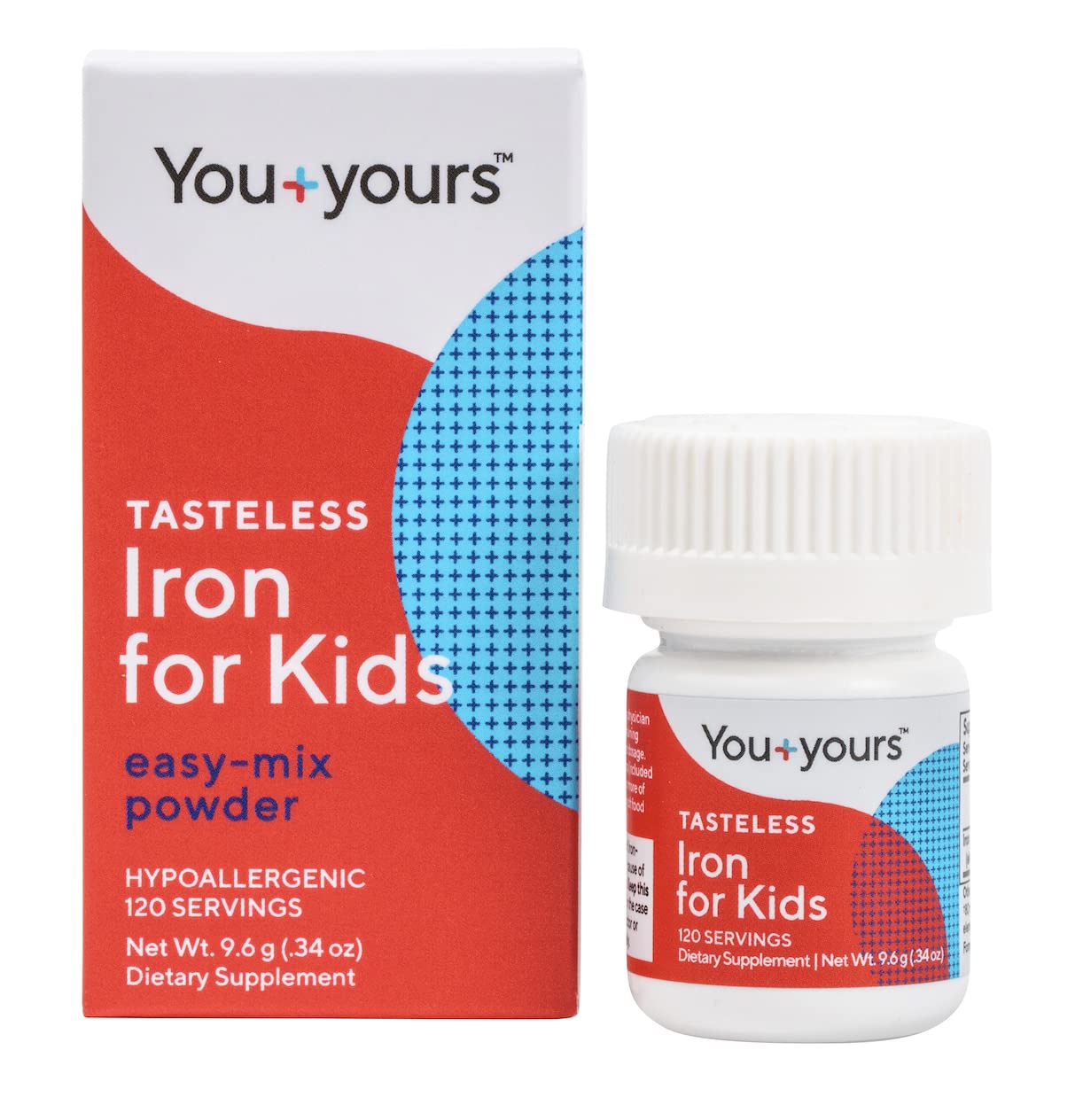You+yours envase frontal mostrando 120 porciones y etiquetado claro