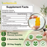 Your Nutritionist gominolas junto a regla para comparar tamaño y porción práctica