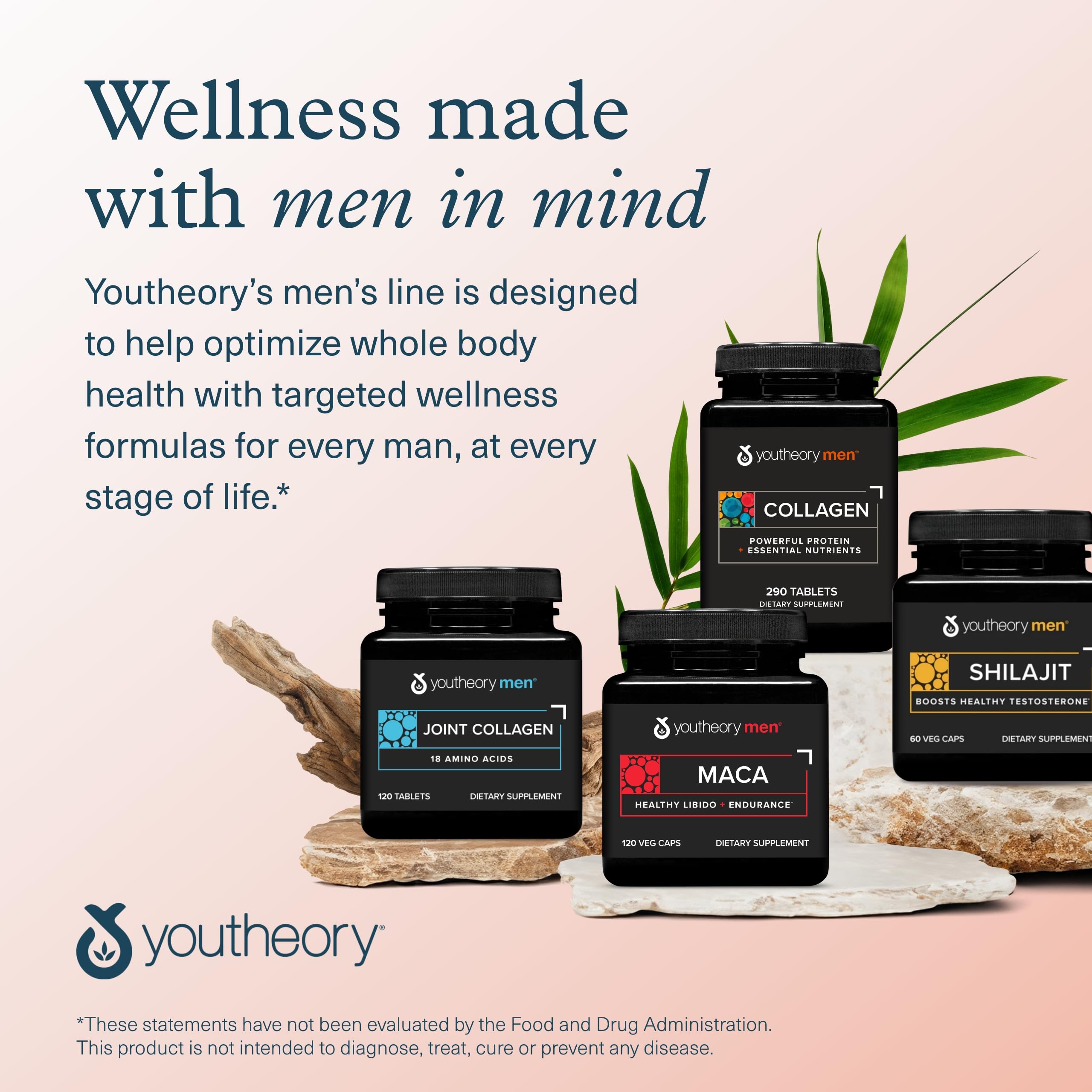 Youtheory ambientación fitness con frasco en entorno de entrenamiento, sugiere apoyo activo