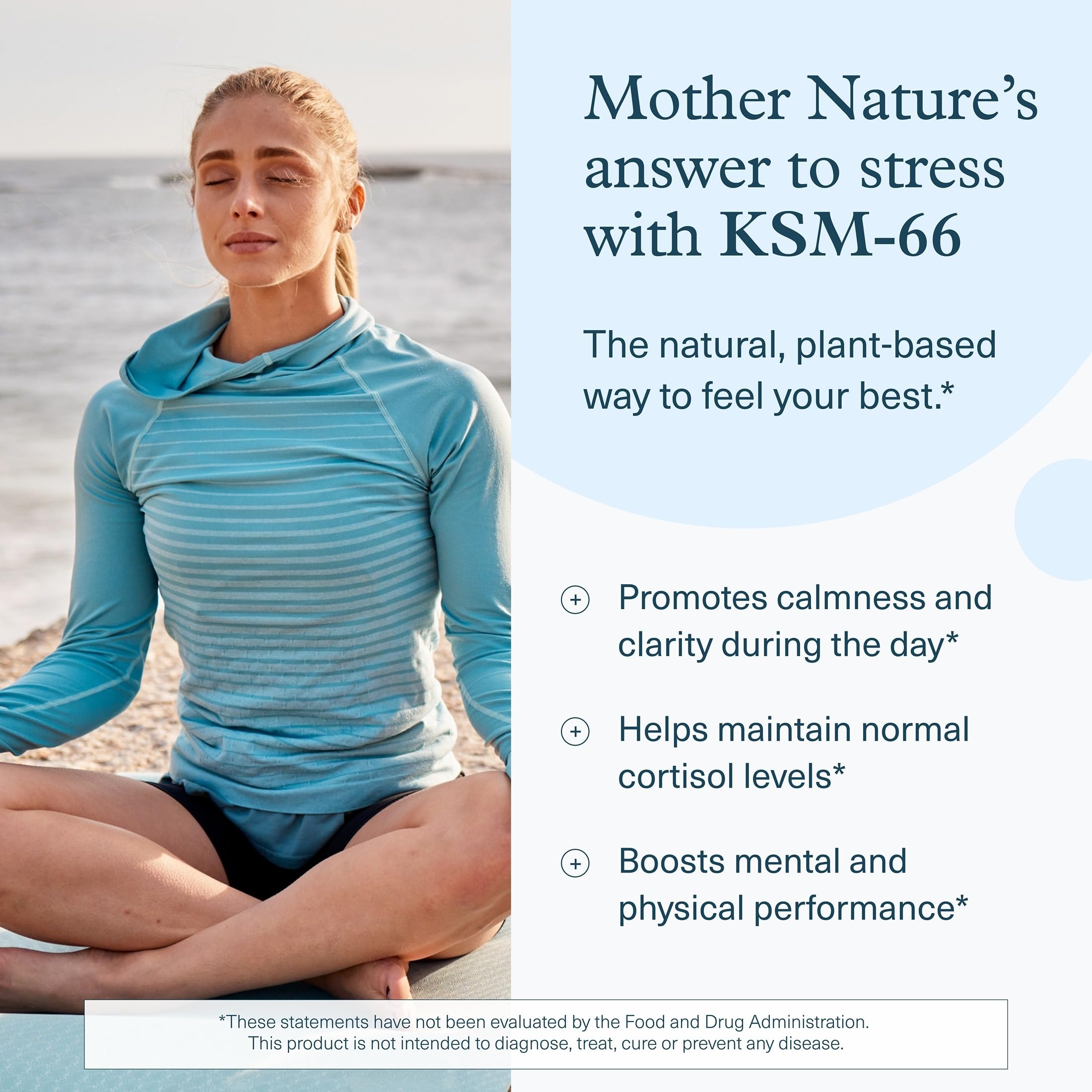 Etiqueta de Youtheory Ashwagandha con información de KSM-66 y orgánico