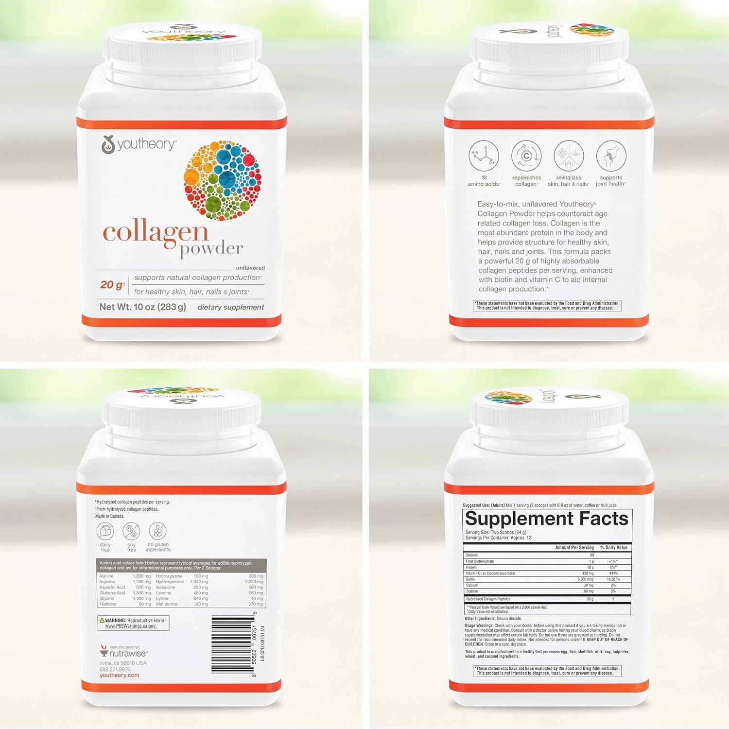Youtheory producto en cocina moderna, integración sencilla en rutina