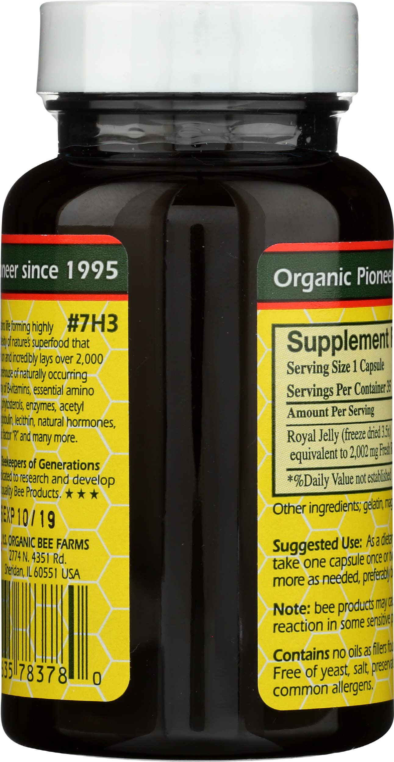 YS Organic cápsula en primer plano destacando 2000 mg y concentración